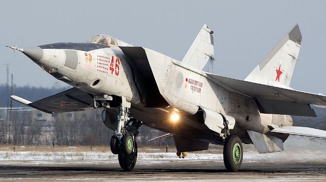 The Russian Mikoyan-Gurevich MiG-25 interceptor fighter was the subject of NATO military hysteria, until one actually fell into U.S. hands -- and turned out to be a turkey. Army photo.