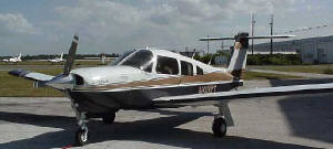 Turbo Arrow IV:  unpopular 'T' tail.  Piper soon returned to conventional tail for the Arrow.